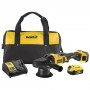 Полірувальна машина акумуляторна DeWALT, 18 В XR Li-ion, безщіткова, 2000 - 5500 об/хв, вага 2.9 кг, 2 акумулятори 5 А/год, зарядний пристрій