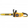 Пилка ланцюгова акумуляторна безщіткова DeWALT, 54 В XR FLEXVOLT, шина 45 см, ланцюг OREGON 3/8, 1.3 мм, автоматична подача масла, один акумулятор DCB547, зарядний пристрій DCB118, пластиковий кейс, 5 кг