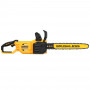 Пилка ланцюгова акумуляторна безщіткова DeWALT, 54 В XR FLEXVOLT, шина 45 см, ланцюг OREGON 3/8, 1.3 мм, автоматична подача масла, один акумулятор DCB547, зарядний пристрій DCB118, пластиковий кейс, 5 кг