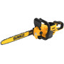 Пилка ланцюгова акумуляторна безщіткова DeWALT, 54 В XR FLEXVOLT, шина 50 см, ланцюг OREGON 3/8, 1.3 мм, автоматична подача масла, один акумулятор DCB547, зарядний пристрій DCB118, пластиковий кейс, 5.7 кг