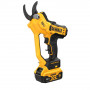 Ножиці садові - секатор DeWALT, 18 В XR Li-ion 5 А/год, діаметр різу гілок 38 мм, вага без акумулятора 3.9 кг, 1 акумулятор, зарядний пристрій, картон