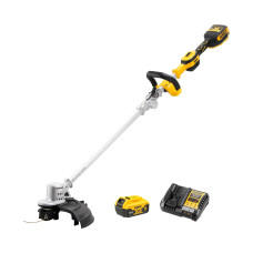 Коса акумуляторна безщіткова DeWALT, 18 В, 5 А/год, жилка 2 мм, ширина косіння 36 см, 1 акумулятор і зарядний пристрій