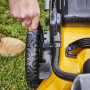 Газонокосарка акумуляторна безщіткова DeWALT, 2х18 В, 5 А/год, ширина косіння 48 см, 2 акумулятори і зарядний пристрій, висота косіння 26-86 мм, травозбірник 55 л, 25.5 кг