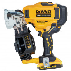 Пістолет цвяхозабивний акумуляторний DeWALT, 18 В XR Li-ion 2 А/год, безщітковий, барабанний, діаметр / довжина цвяха 3 / 19-45 мм, вага 3.85 кг, 2 акумулятори 2 А/год, зарядний пристрій, валіза TSTAK