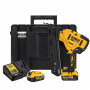 Пістолет цвяхозабивний акумуляторний DeWALT, 18 В XR Li-ion, безщітковий, діаметр / довжина цвяха 1.8 / 63 мм, вага 2.6 кг, 2 акумулятори 5 А/год, зарядний пристрій, чемодан