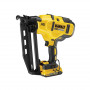 Пістолет цвяхозабивний акумуляторний DeWALT, 18 В XR Li-ion, безщітковий, діаметр / довжина цвяха 1.6 / 63 мм, вага 2.4 кг, 2 акумулятори 2 А/год, зарядний пристрій, валіза