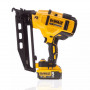 Пістолет цвяхозабивний акумуляторний DeWALT, 18 В XR Li-ion, безщітковий, діаметр / довжина цвяха 1.6 / 63 мм, вага 2.4 кг, 2 акумулятори 5 А/год, зарядний пристрій, валіза