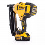 Пістолет цвяхозабивний акумуляторний DeWALT, 18 В XR Li-ion, безщітковий, діаметр / довжина цвяха 1.6 / 63 мм, вага 2.4 кг, 2 акумулятори 5 А/год, зарядний пристрій, валіза