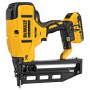 Пістолет цвяхозабивний акумуляторний DeWALT, 18 В XR Li-ion, безщітковий фінішний, 2 А/год, діаметр / довжина цвяха 1.6 / 32-64 мм, вага 2.4 кг, 2 акумулятори, зарядний пристрій, валіза TSTAK