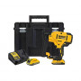 Степлер скобозабивний акумуляторний DeWALT, 18 В XR Li-ion, безщітковий, діаметр / довжина скоби 1.25 / 38 мм, вага 2.4 кг, 2 акумулятори 2 А/год, зарядний пристрій, валіза