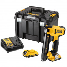 Степлер скобозабивний акумуляторний DeWALT, 18 В XR Li-ion, довжина / ширина скоби 25 / 19.7 мм, вага 2.2 кг, 2 акумулятори 18 В 2 А/год, зарядний пристрій, TSTAK