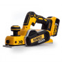 Рубанок акумуляторний DeWALT, 18 В XR Li-ion, 5 А/год, безщітковий, ширина стругання 82 мм, вага (без акумулятора) 2.5 кг, 2 акумулятора і зарядний пристрій, валіза