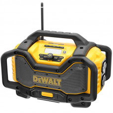 Зарядний пристрій-радіоприймач DAB+FM DeWALT FlexVolt, колонки 20 Вт, AUX порт, USB порт, 18 В, 54 В XR, час зарядки 140 хв, вага 7.2 кг
