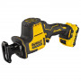 Пила шабельна акумуляторна DeWALT, 10.8 / 12 В XR Li-ion, безщіткова, 0-2800 ход/хв, величина ходу 16 мм, вага 1.38 кг, 2 акумулятори 2 А/год, ЗП, TSTAK