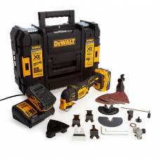 Багатофункціональний інструмент акумуляторний безщітковий DeWALT, 18 В XR Li-ion, 20000 кол/хв, 1.1 кг, 2 акумулятори 5 А/год, ЗП, TSTAK