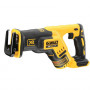 Пила шабельна акумуляторна DeWALT, 18 В XR Li-ion, безщіткова, 2900 ход/хв, величина ходу 28.6 мм, вага 2.27 кг, без акумуляторів і ЗП