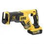 Пила шабельна акумуляторна DeWALT, 18 В XR Li-lon, безщіткова, 0-2900 ход/хв, величина ходу 28.6 мм, вага 2.27 кг, 2 акумулятори 5 А/одг, ЗП, валіза TSTAK