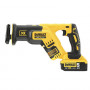 Пила шабельна акумуляторна DeWALT, 18 В XR Li-lon, безщіткова, 0-2900 ход/хв, величина ходу 28.6 мм, вага 2.27 кг, 2 акумулятори 5 А/одг, ЗП, валіза TSTAK