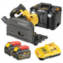 Пила дискова занурювальна акумуляторна DeWALT, 54 В XR FLEXVOLT Li-ion, діаметр диска 165 х 20 мм, 2500-4200 об/хв, вага 4.7 кг, 2 акумулятори 6 А/год та 2 А/год, ЗП, валіза TSTAK