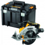 Пила дискова акумуляторна DeWALT, 18 В XR Li-ion, безщіткова, діаметр диска 165 х 20 мм, 4950 об/хв, вага 2.2 кг, без акумуляторів і зарядного пристрою, валіза TSTAK