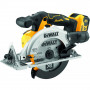 Пила дискова акумуляторна DeWALT, 18 В XR Li-ion 5 А/год, безщіткова, діаметр диска 165х20 мм, 4950 об/хв, вага 2.2 кг, 2 акумулятори, зарядний пристрій, валіза TSTAK
