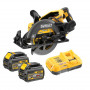 Пила дискова акумуляторна DeWALT, 54 В XR FLEXVOLT Li-ion, діаметр диска 190 х 30 мм, 5800 об/хв, вага 5.0 кг, 2 акумулятори 6 А/год, ЗП, в сумці