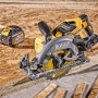 Пила дискова акумуляторна DeWALT, 54 В XR FLEXVOLT Li-ion, діаметр диска 190 х 30 мм, 5800 об/хв, вага 5.0 кг, 2 акумулятори 6 А/год, ЗП, в сумці