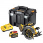 Пила дискова акумуляторна DeWALT, 54 В XR FLEXVOLT Li-ion 2 Аг, діаметр диска 190 х 30 мм, 5800 об/хв, вага 3.6 кг, TSTAK