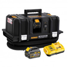 Пилосос акумуляторний DeWALT, 54 В XR FLEXVOLT Li-ion, безщітковий, довжина шланга 2.4 м, об'єм пилозбірника 11 л, вага 7.5 кг, 2 акумулятори 6 А/год, ЗП