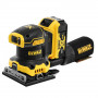 Шліфмашина вібраційна DeWALT, 18 В XR Li-ion, 8000-13500 об/хв, 115х108 мм, амплітуда 1.6 мм, вага 1 кг, валіза, зарядний пристрій, 2 акумулятора