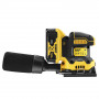 Шліфмашина вібраційна DeWALT, 18 В XR Li-ion, 8000-13500 об/хв, 115х108 мм, амплітуда 1.6 мм, вага 1 кг, валіза, зарядний пристрій, 2 акумулятора