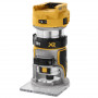 Фрезер окантовочний акумуляторний DeWALT, 18 В XR Li-ion, безщітковий, 16000 - 25500 об/хв, цанга 6-8 мм, максимальний діаметр фрези - 30 мм, 1.54 кг, без акумуляторів і ЗП