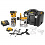 Фрезер акумуляторний DeWALT, 18 В XR Li-ion, безщітковий, 16000-25500 об/хв, цанга 6-8 мм, максимальний діаметр фрези - 30 мм, 3.02 кг, 2 платформи, 2 акумулятори 5 А/год, ЗП, TSTAK