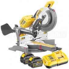 Пила торцювальна акумуляторна DeWALT 54 В XR FLEXVOLT Li-ion, діаметр диска 305 х 30 мм, 3800 об/хв, XPS, вага 25.5 кг, 2 акумулятора 6 А/год, 2 А/год, ЗП