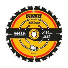 Диск пилковий DeWALT, EXTREME, розмір 184 х 16 мм, кількість зубів 24, кут заточування 18 градусів, геометрія зуба ATB, швидкий різ