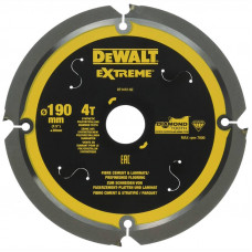 Диск пилковий DeWALT, універсальний, розмір 190 х 30 мм, кількість зубів 4, геометрія зуба (FTG), кут заточки 12 градусів, 7000 об/хв