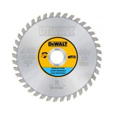 Диск пилковий DeWALT, METAL CUTTING, розмір 140 х 20 мм, кількість зубів 40, геометрія зубів MTCG+R, кут заточування 10 градусів, максимальне число оборотів 4200 об/хв