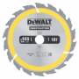 Диск пильний DeWALT CONSTRUCTION, 165 х 20 мм, 18z (ATB), +20 град