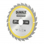 Диск пилковий DeWALT CONSTRUCTION, розмір 190 х 30 мм, кількість зубів 24, геометрія зуба ATB, 16 градусів