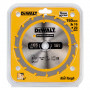 Диск пилковий DeWALT CONSTRUCTION, розмір 165 х 20 мм, кількість зубів 16, геометрія зуба ATB, кут заточування 20 градусів
