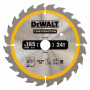 Диск пилковий DeWALT CONSTRUCTION, розмір 165 х 20 мм, кількість зубів 24, геометрія зуба ATB, кут заточування 20 градусів