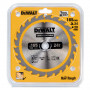 Диск пилковий DeWALT CONSTRUCTION, розмір 165 х 20 мм, кількість зубів 24, геометрія зуба ATB, кут заточування 20 градусів