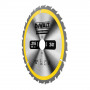 Диск пилковий DeWALT CONSTRUCTION, розмір 216 х 30 мм, кількість зубів 24, геометрія зуба ATB, кут заточування -5 градусів