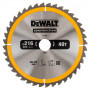 Диск пилковий DeWALT, СONSTRUCTION, розмір 216 х 30 мм, 40 зубів, кут заточування -5 градусів, геометрія зуба ATB, універсальне застосування