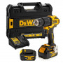Дриль-шурупокрут DeWALT, безщітковий, ударний, 18 В XR Li-Ion, 4 Аг, 65 Нм, 450-1650 об/хв, патрон 13 мм швидкозатискний, кількість швидкостей - 2, вага 1.2 кг, 2 акумулятори, зарядний пристрій, валіза TSTAK