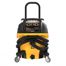 Пилосос мережевий промисловий DeWALT, 1400 Вт, довжина шланга 4.6 м, об'єм пилозбірника 38 л/з рідиною 18.4 л., для пилу класу "H", вага 15 кг