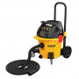 Пилосос мережевий промисловий DeWALT, 1400 Вт, довжина шланга 4.6 м, об'єм пилозбірника 38 л/з рідиною 18.4 л., для пилу класу "H", вага 15 кг