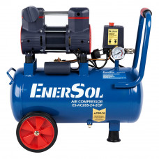 Компресор повітряний поршневий ENERSOL ES-AC285-24-2OF, продуктивність 285 л/хв, потужність 1.08 кВт, тис 8 Бар, об'єм ресивера 24 л, вага 14.5 кг