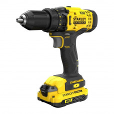 Дриль-шурупокрут STANLEY FatMax,двошвидкісний, безударний, Li-lon 20V MAX,18В, 1,5 Ач, 50 Нм, 0-350 / 1500 об/хв, патрон 1-13 мм швидкозатискний, вага 1.8 кг, 2 акумулятора - 1,5 Ач та зарядний пристрый 1,25 А, пласт