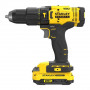 Дриль-шурупокрут ударний STANLEY FatMax, двошвидкісний, Li-lon 20V MAX,18В, 1,5 Ач, 50 Нм, 0-350/1500 об/хв, продуктивність 0-5950/25500 уд/хв, патрон 1-13 мм швидкозатискний, вага 3.9 кг, 2 акумулятора - 1,5 Ач та з